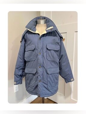 Woolrich Periwinkle Hooded Jacket Coat Womens Size Large